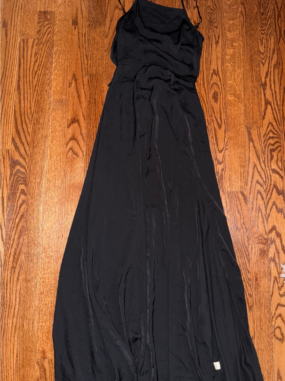 Express Black Slip Maxi Dress with Spaghetti Straps